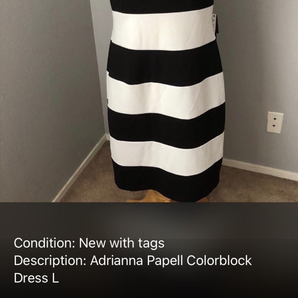 Adrianna Papell Striped Dress - Picture 6 of 7